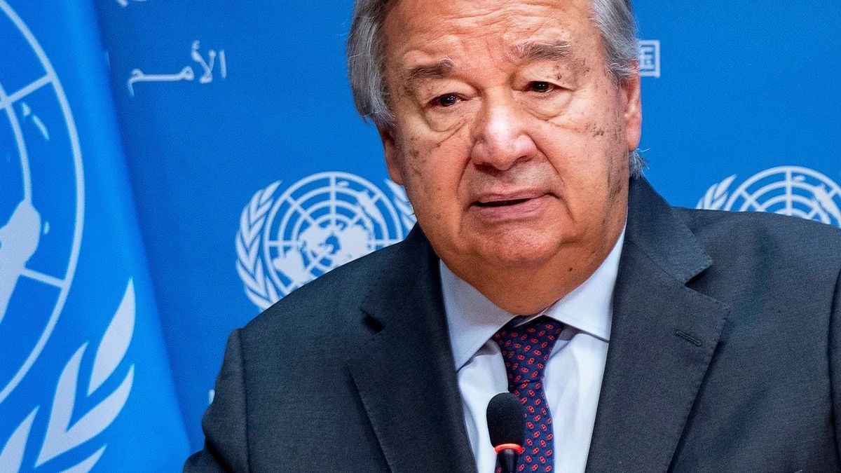 António Guterres, Generalsekretär der Vereinten Nationen, spricht von Gesetzlosigkeit in Gaza.