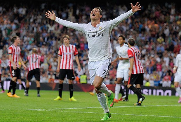 
                <strong>Angriff: Cristiano Ronaldo</strong><br>
                Er erzielte in der Saison 2013/14 17 Tore in elf Champions-Leaue-Partien. Dazu 31 Tore in der spanischen Liga und drei in der Copa del Rey. Macht insgesamt 51 Buden bei 47 Spiele. Noch Fragen?
              