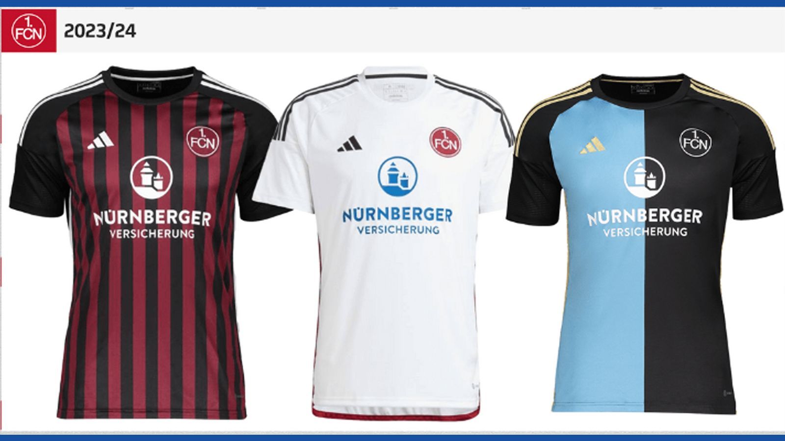 <strong>Platz 3 - 1. FC Nürnberg</strong><br>Hat uns abgeholt. Schwarze Schultern, schwarze Längsstreifen, weißer Sponsor, weiße Schulterstreifen und ein dezentes, aber sichtbares dunkelrot. Nürnberg beweist Stil und landet auf dem Podium.