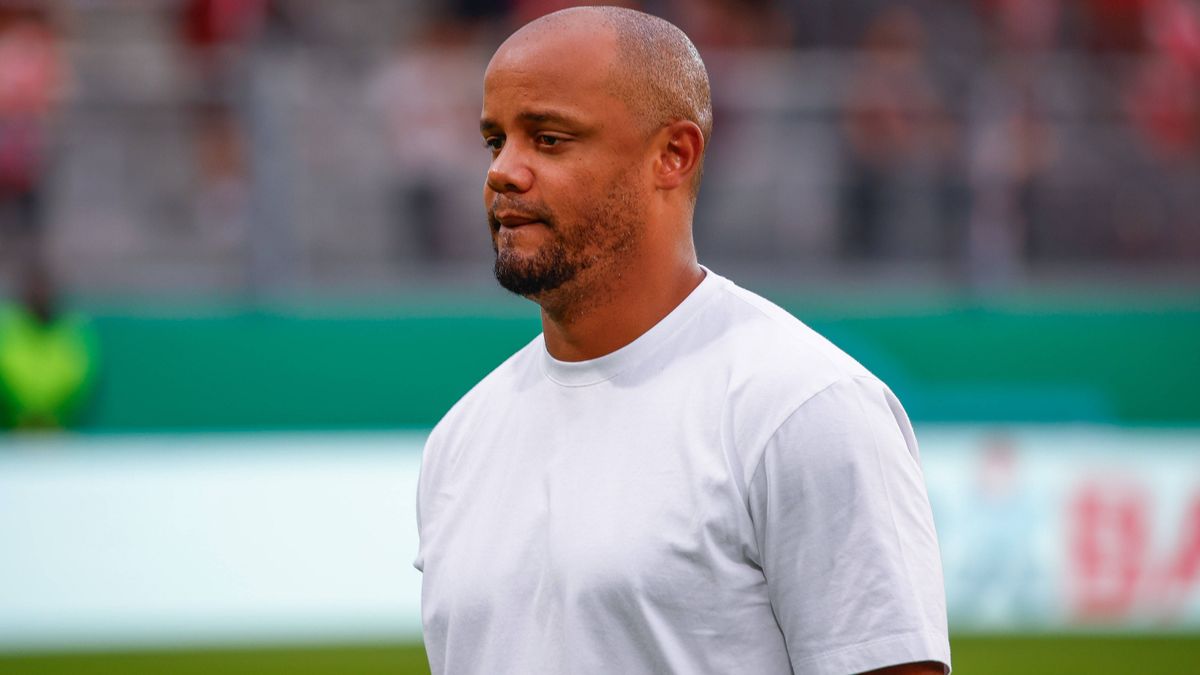 27.08.2025, xavx, Fussball DFB Pokal 1.Runde, SV Wehen Wiesbaden - Bayern München v.l. Vincent Kompany (FC Bayern Muenchen, Trainer) (DFL DFB REGULATIONS PROHIBIT ANY USE OF PHOTOGRAPHS as IMAGE SE...