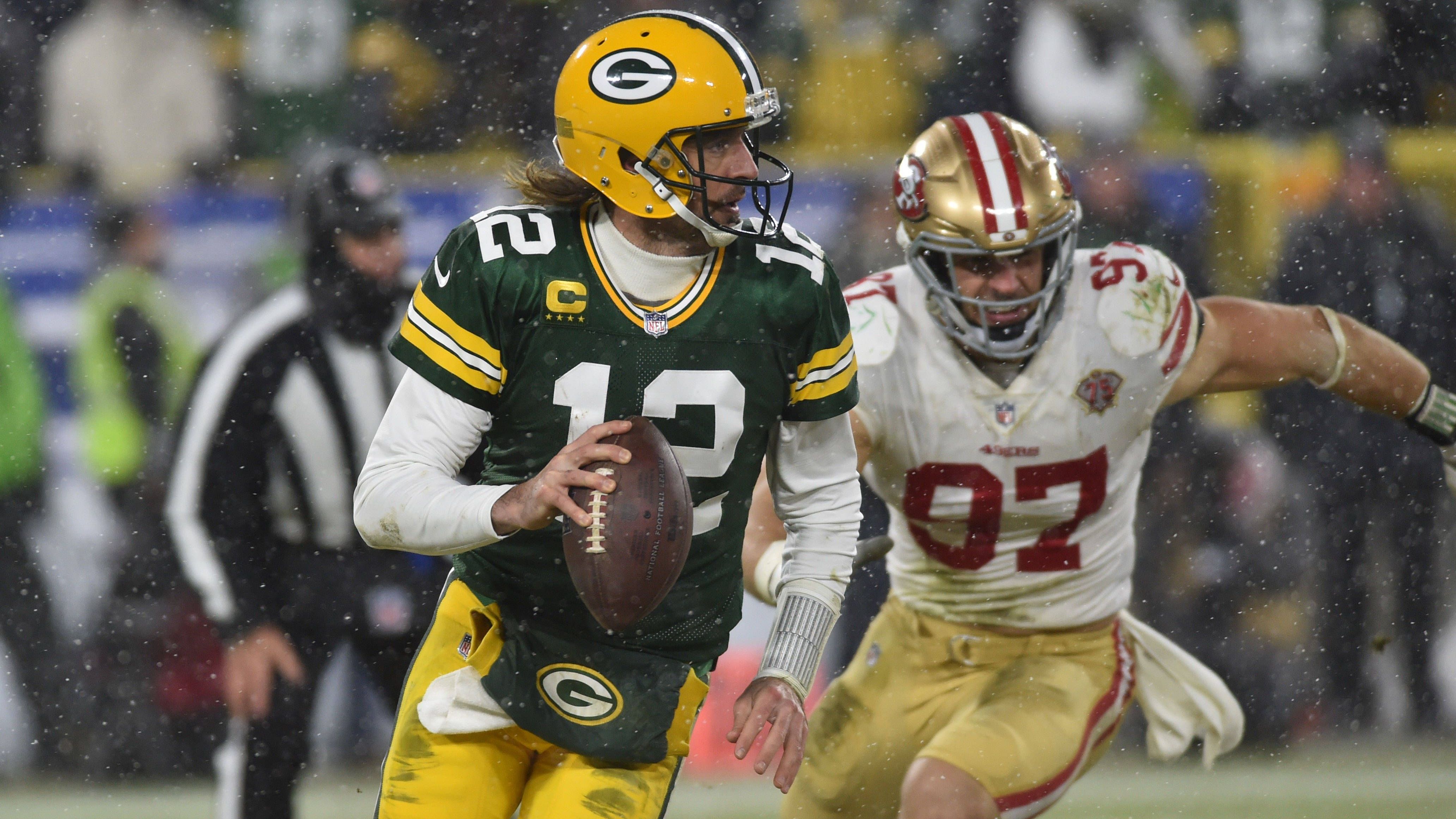 <strong>San Francisco 49ers vs. Green Bay Packers (9)</strong><br>Am kommenden Wochenende wird in der NFL Geschichte geschrieben, wenn die San Francisco 49ers und die Green Bay Packers zum insgesamt zehnten Mal aufeinandertreffen. Das Matchup wird dann zum alleinigen Spitzenreiter und häufigsten Matchup der Playoff-Historie. Fünf der bisherigen neun Duelle gewannen die Niners - gleicht Green Bay aus?