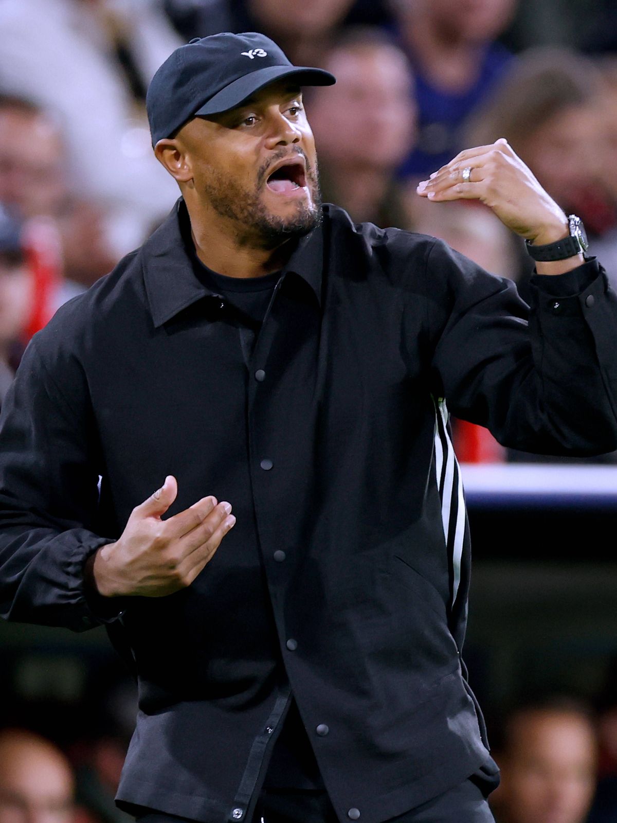 KOMPANY Vincent Trainer Team FC Bayern Muenchen UEFA Championsleague Saison 2025 - 2026 Vorrunden Spiel FC Bayern Muenchen - FC Chelsea 3 : 1 am 17.09.2025 in Muenchen DFL REGULATIONS PROHIBIT ANY ...