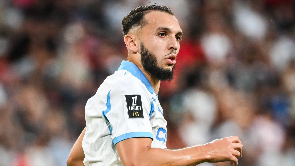 August 15, 2025, Rennes, France, France: Amine GOUIRI of Marseille during the Ligue 1 match between Stade Rennais (Rennes) and Olympique de Marseille (OM) at Roazhon Park on August 15, 2025 in Renn...