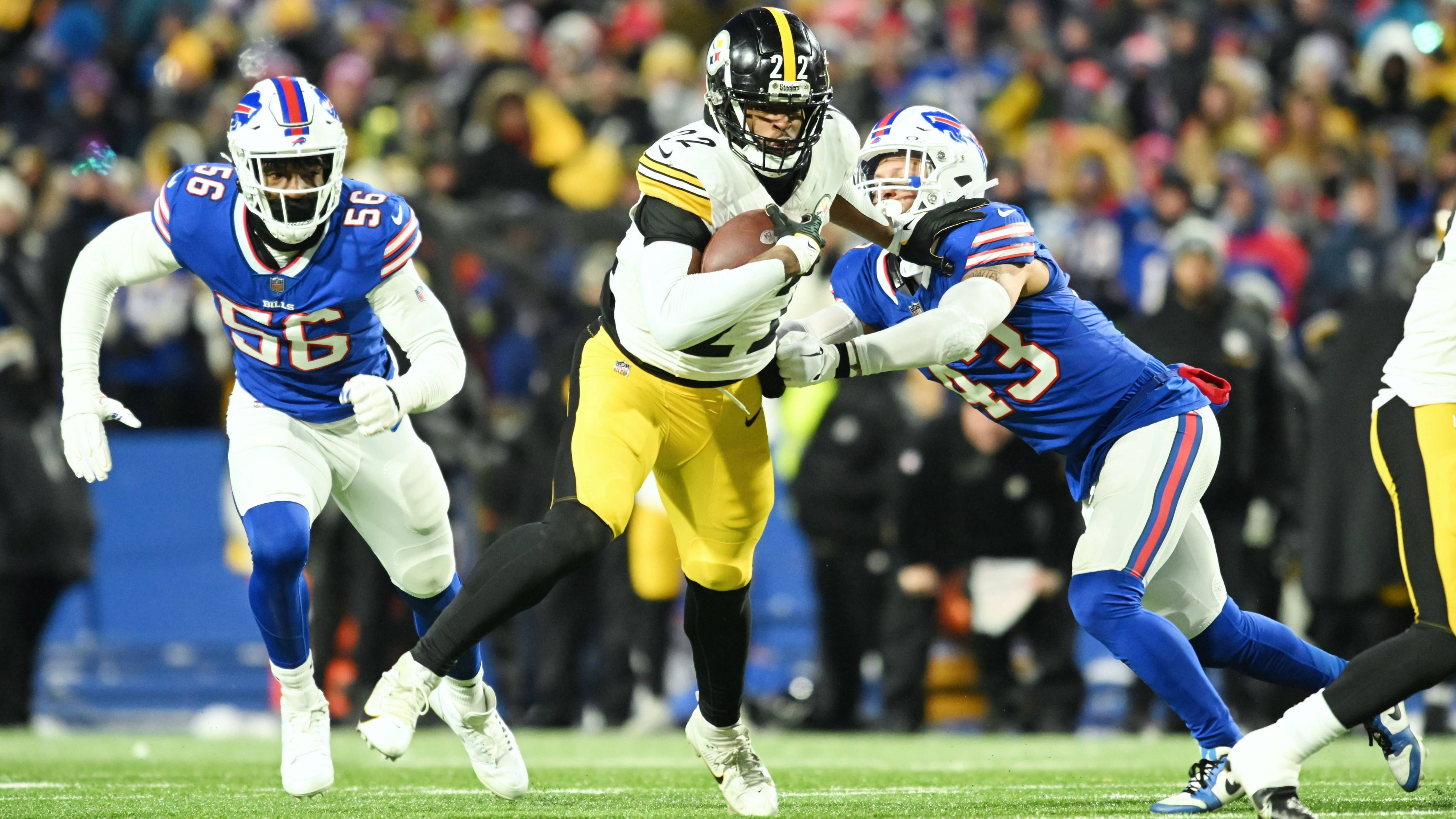 <strong>Platz 15:&nbsp; Pittsburgh Steelers - 8,2 Millionen US-Dollar</strong><br>Anzahl der Spieler: 4<br>Top-Verdiener: Najee Harris - 4,2 Millionen US-Dollar<br>Durchschnitts-Cap-Space pro Spieler: 2,1 Millionen US-Dollar<br>Prozentualer Anteil der&nbsp;Running Backs am Cap Space: 3,18%