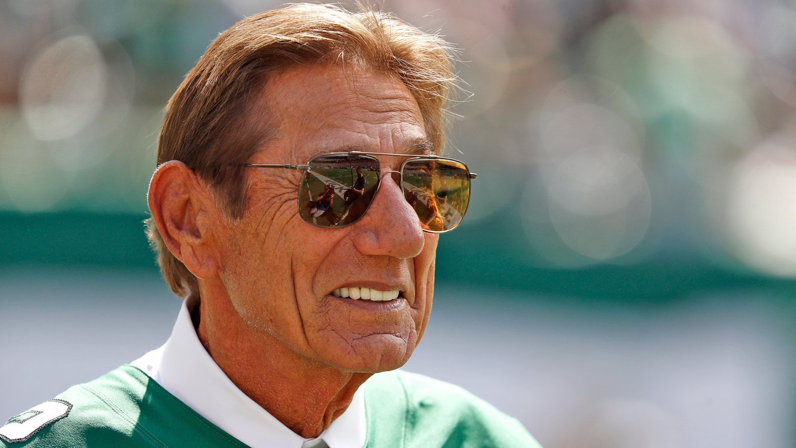 
                <strong>New York Jets </strong><br>
                12 Joe Namath (Foto), 13 Don Maynard, 28 Curtis Martin, 73 Joe Klecko und 90 Dennis Byrd.
              