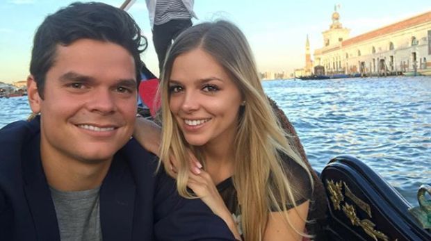 
                <strong>Danielle Knudson</strong><br>
                Milos Raonic (li.) ist ein echter Glückspilz. Der Kanadier ist nicht nur einer der besten Tennisspieler der Welt, sondern hat auch in der Frauenwelt quasi ein Ass serviert. Raonic angelte sich das Model Danielle Knudson. 
              