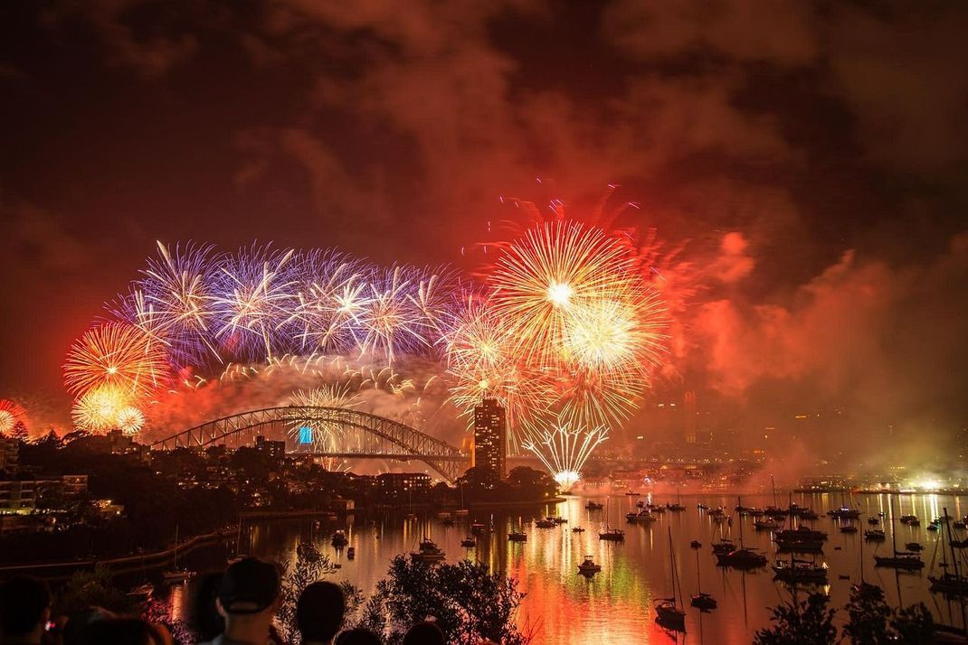 Silvester in Sydney: Das eindrucksvolle Feuerwerk begeistert jährlich tausende Menschen.