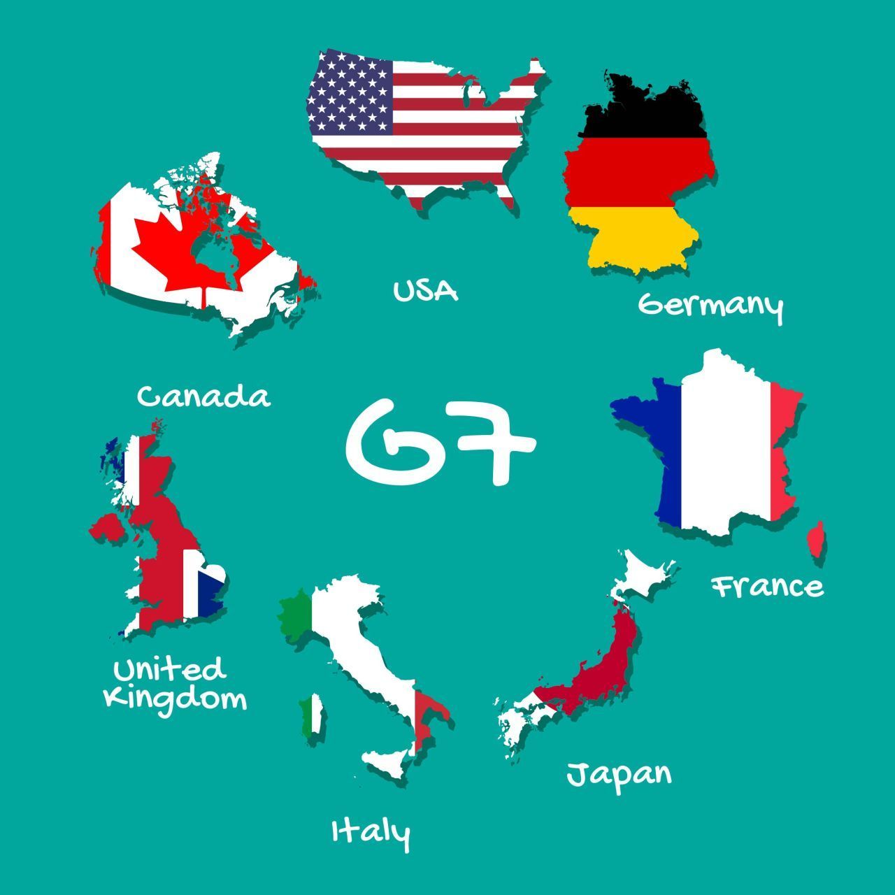 Zu den G7 gehören nur die führenden Industrieländer der Welt. Aufgrund ihrer wirtschaftlichen Macht spielen sie auch für die Weltpolitik eine zentrale Rolle.