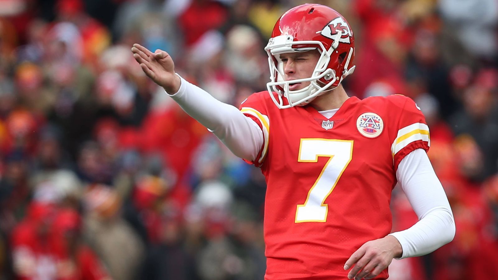 
                <strong>Harrison Butker  (Kansas City Chiefs)</strong><br>
                Gehalt: 510.000 DollarField-Goals-Trefferquote 2018: 88,9 ProzentExtra-Points-Trefferquote 2018: 94,2 ProzentLängstes Field Goal der Karriere: 54 Yards
              