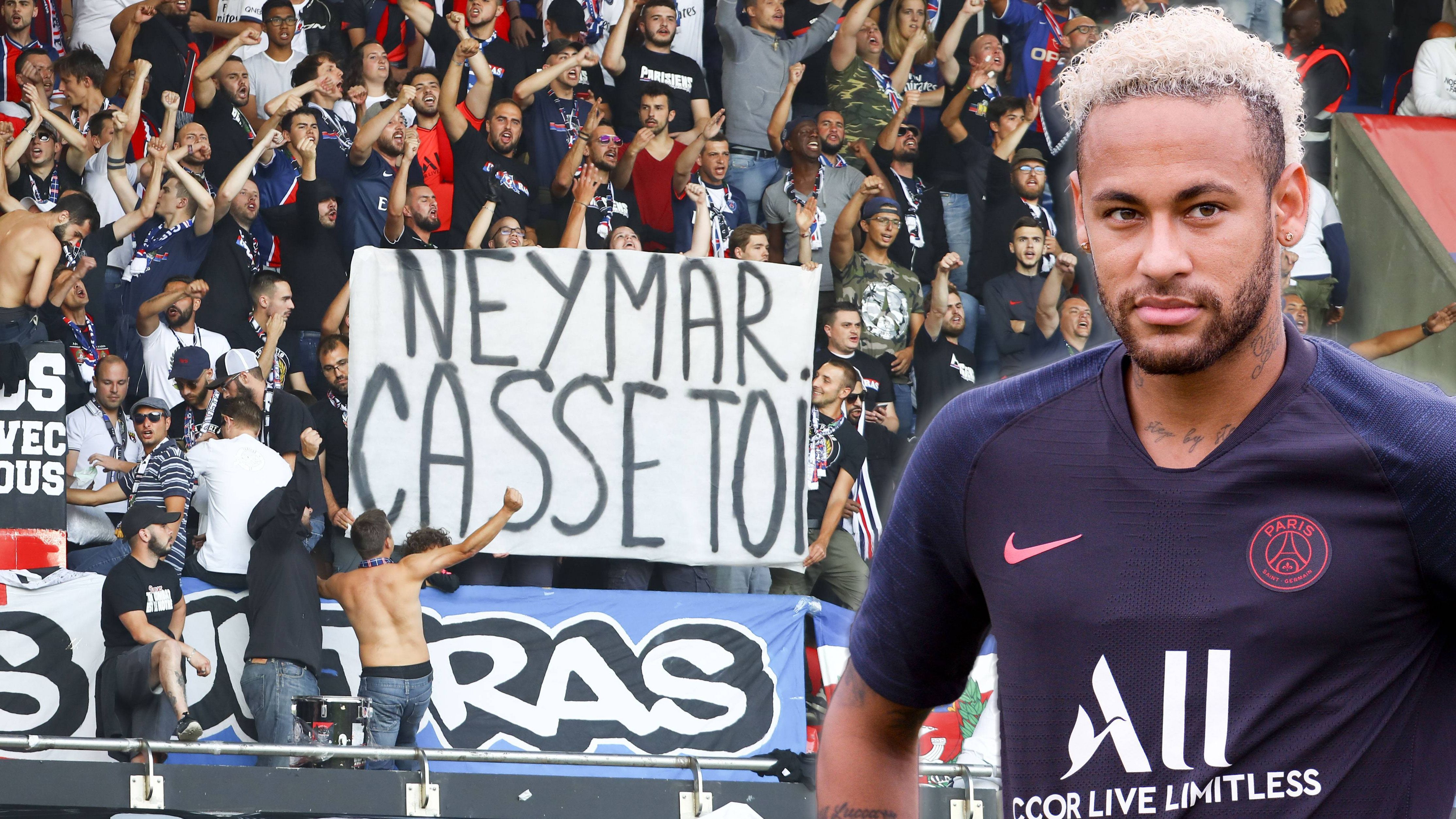 
                <strong>PSG-Ultras beschimpfen Neymar</strong><br>
                Dass Neymar Paris St. Germain offenbar so schnell wie möglich verlassen möchte, kommt bei den Fans des französischen Meisters überhaupt nicht gut an. Beim Saisonauftakt gegen Nimes machten die Ultras ihrem Ärger in aller Deutlichkeit Luft. "Neymar, verpiss dich", stand auf einem Plakat. Außerdem beschimpften sie den 27-Jährigen während des Spiels mit Sprechchören als "Hurensohn". Die Fans scheinen mit dem Kapitel "Neymar" bereits abgeschlossen zu haben. Doch noch ist ein Wechsel nicht fix. Spanischen Medienberichten zufolge soll Real Madrid die besten Karten auf eine Verpflichtung haben. Allerdings müssten "Los Blancos" erst Gareth Bale, James Rodriguez und Mariano loswerden, um Neymar finanzieren zu können. Laut "Marca" beläuft sich die Ablöse auf 205 Millionen Euro. 
              