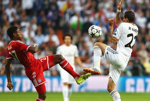 
                <strong>Real Madrid - Bayern München 1:0</strong><br>
                Voller Einsatz von di Maria und Co.: Real verdient sich die Pausenführung aufgrund der schnell vorgetragenen Konter, die die Bayern-Defensive um David Alaba immer wieder vor Probleme stellen.
              
