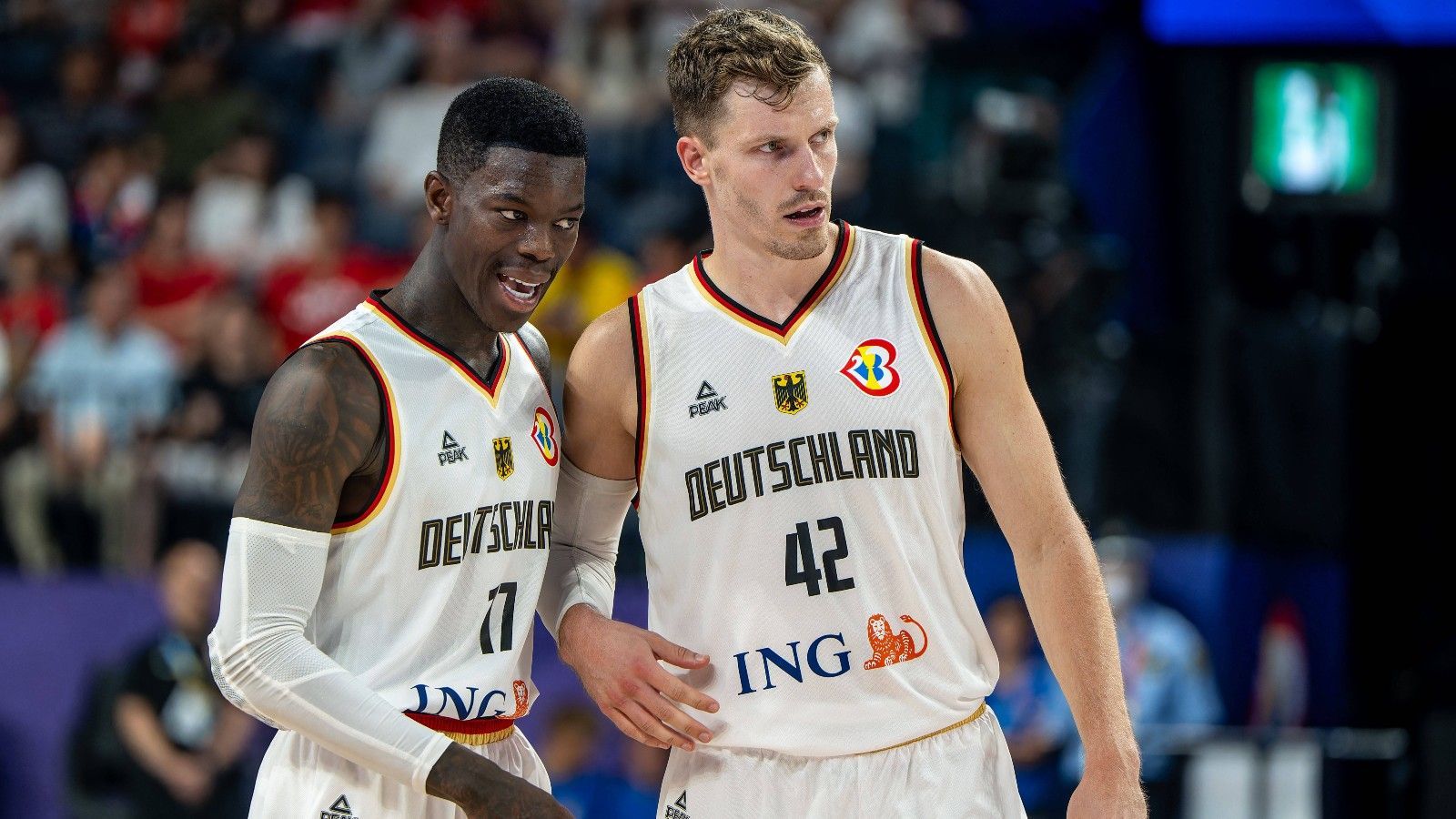 <strong>Andreas Obst (FC Bayern München)</strong><br>Obst hat nie in der NBA gespielt. Doch Schröder sagt über seinen Mitspieler von der Nationalmannschaft: "Natürlich würde er dazu gehören, wenn er mal mein Teamkollege in der NBA wird."