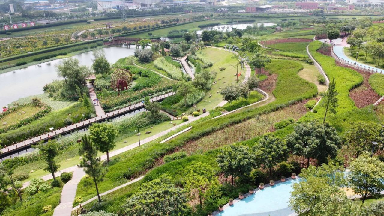 In China wuchsen mit einer staatlichen Initiative zahlreiche "Sponge Cities". Sie sollen 70 Prozent des Regenwassers absorbieren.