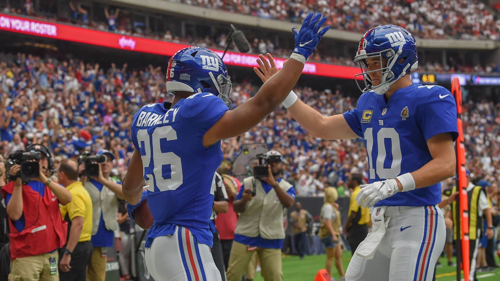 
                <strong>New York Giants</strong><br>
                Team Captain: Eli Manning (QB), Saquon Barkley (RB), Nate Solder (OT), Alec Ogletre (LB), Antoine Bethea (S), Zak DeOssie (LS), Michael Thomas (S)
              