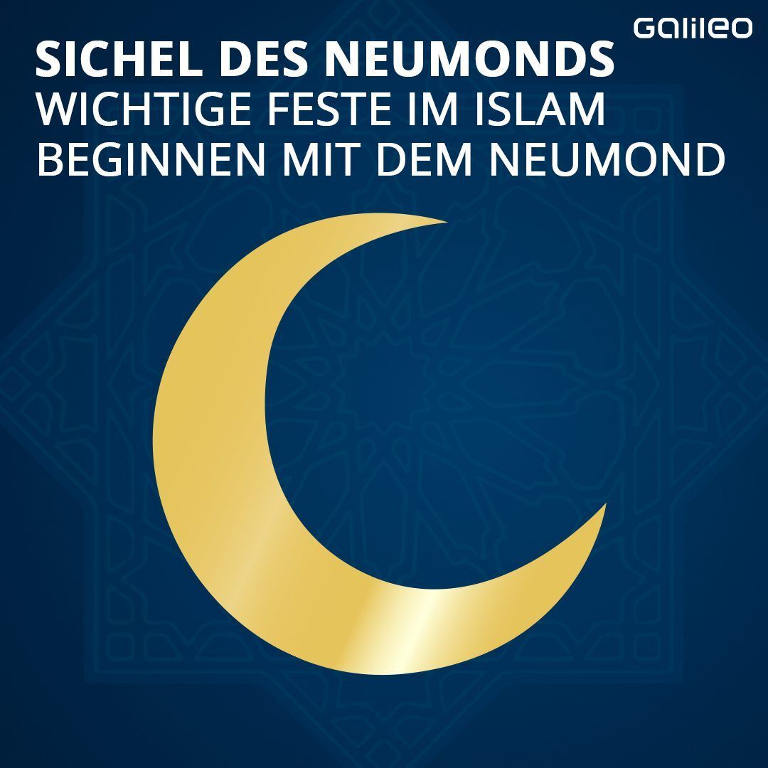 Die Sichel des Neumonds ist eines der Symbole des Islam und ziert zum Beispiel Moscheen. Der Neumond ist im Islam bedeutend, weil wichtige Feste nach dem Mondkalender gefeiert werden. Zum Beispiel der Fastenmonat Ramadan. Auch der Pilgermonat beginnt mit dem Neumond. Früher war die Mondsichel ein Zeichen für das Osmanische Reich. Die Muslime übernahmen es, als sie Byzanz - das heutige Istanbul - eroberten.