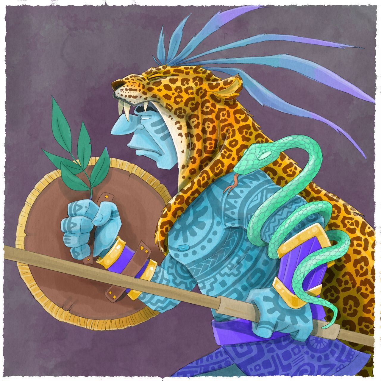 Die Azteken glaubten an viele verschiedene Götter. Wie bei den alten Griechen oder Römern hatte auch hier jeder Gott bestimmte Aufgabengebiete, wie Tod, Wasser, Feuer, Wind. Der Hauptgott Huitzilopochtli wurde als Kriegs- und Sonnengott verehrt. Oft wird er mit Jaguar-Kopf dargestellt. Er fungierte auch als Schutzpatron der Hauptstadt. Den Göttern wurden Opfer gebracht. Das konnten Lebensmittel, Blumen, Tiere, aber auch Mensc