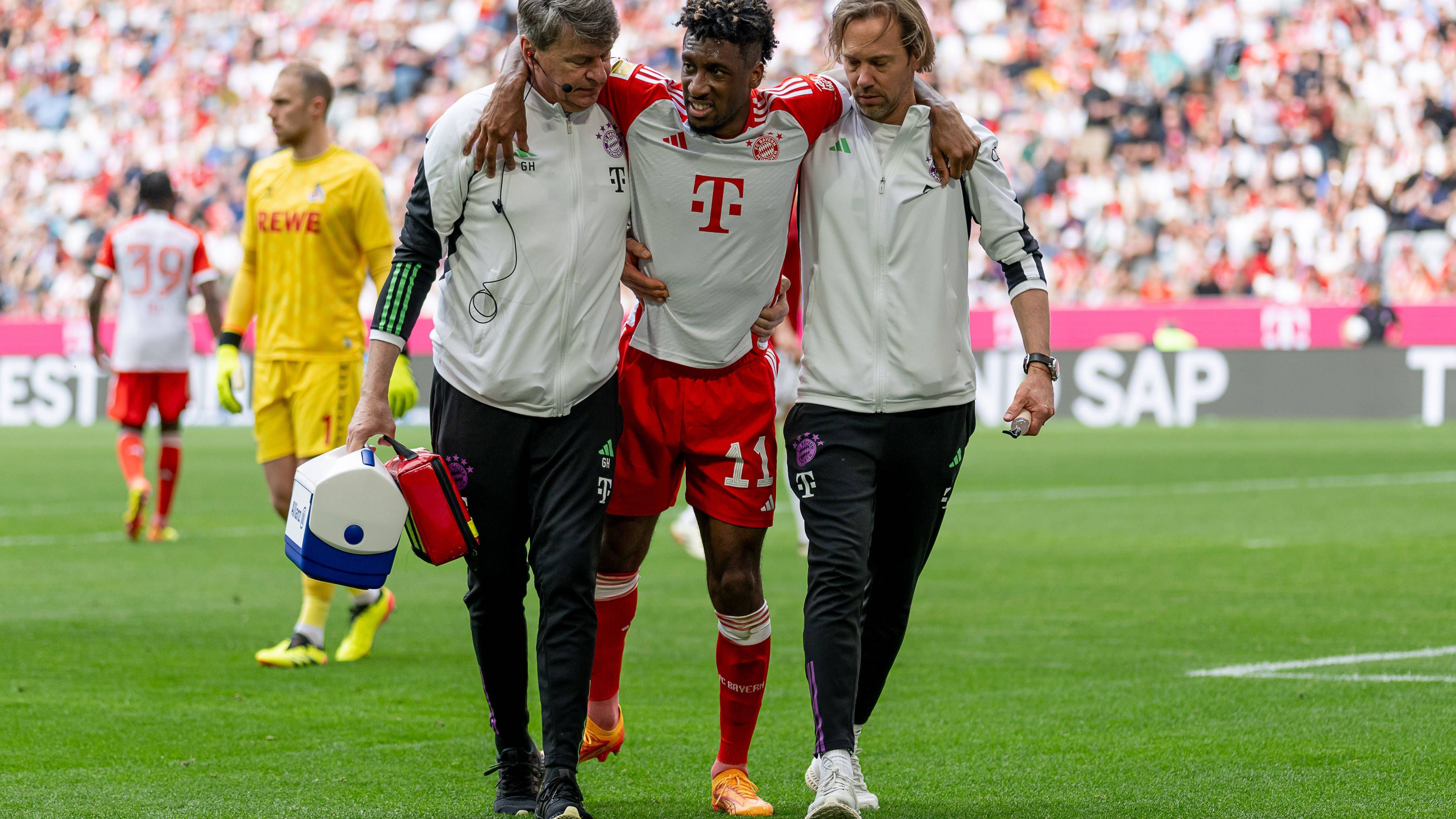<strong>Die lange Verletztenakte des FC Bayern</strong><br>Nächster Verletzungs-Schock für die Bayern: Kingsley Coman zog sich im Spiel gegen den 1. FC Köln eine Muskelbündelverletzung in den Adduktoren zu und fällt wochenlang aus. Ein weiterer Eintrag in der langen Krankenakte des FC Bayern in der laufenden Saison. Wir werfen einen Blick auf alle bisherigen Münchner Ausfälle (Stand: 14.4.2024).