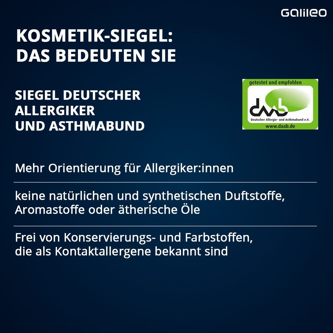 Kosmetik-Siegel Übersicht