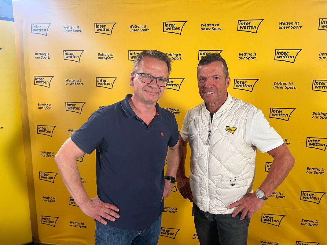 ran-Reporter Martin Volkmar mit Lothar Matthäus