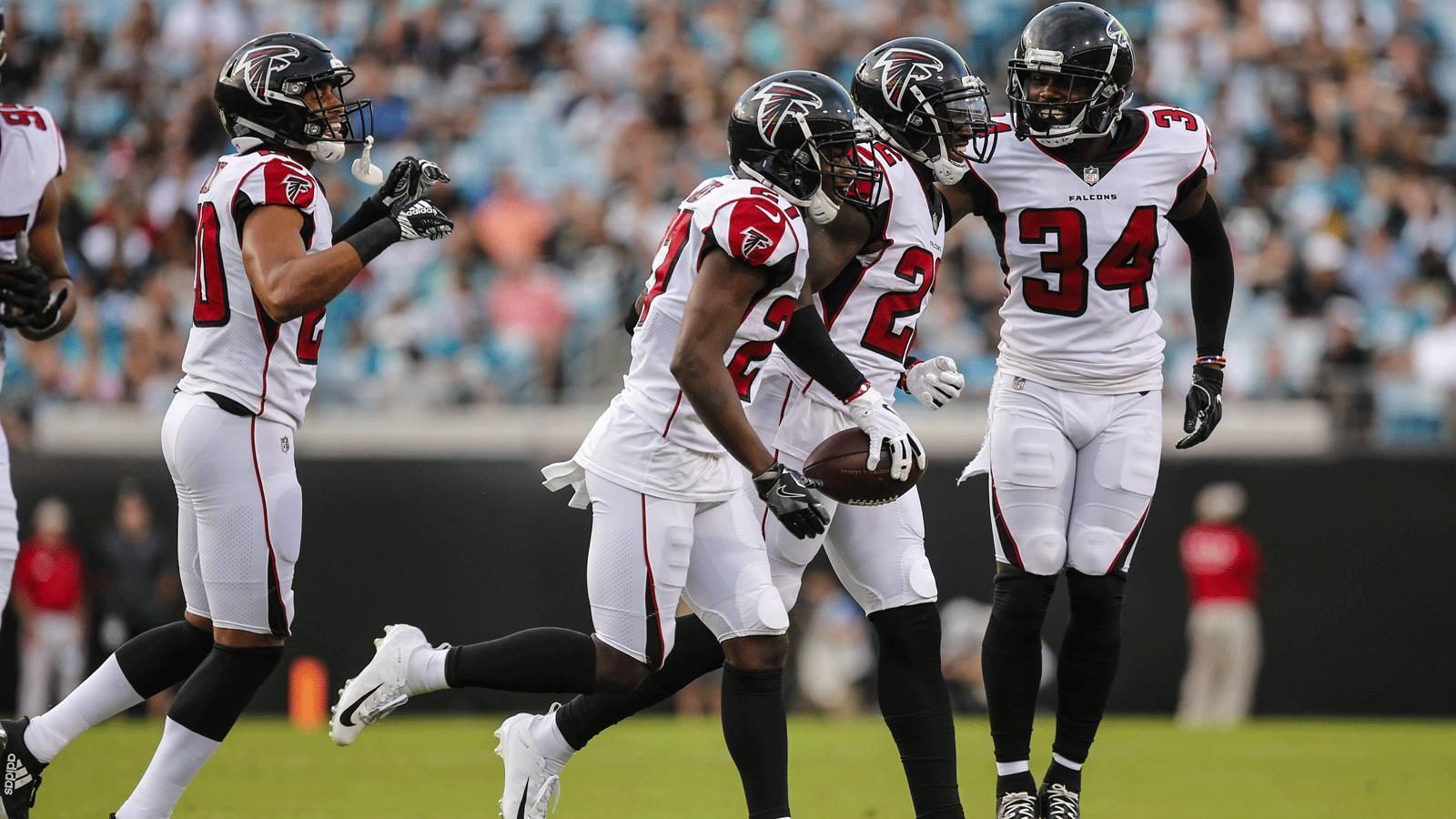 
                <strong>Secondary / Falcons</strong><br>
                Die Falcons haben eine eingespielte Secondary. Desmond Trufant und Robert Alford bilden wieder das Cornerback-Duo, Ricardo Allen und Keanu Neal besetzen die Safety-Positionen.
              