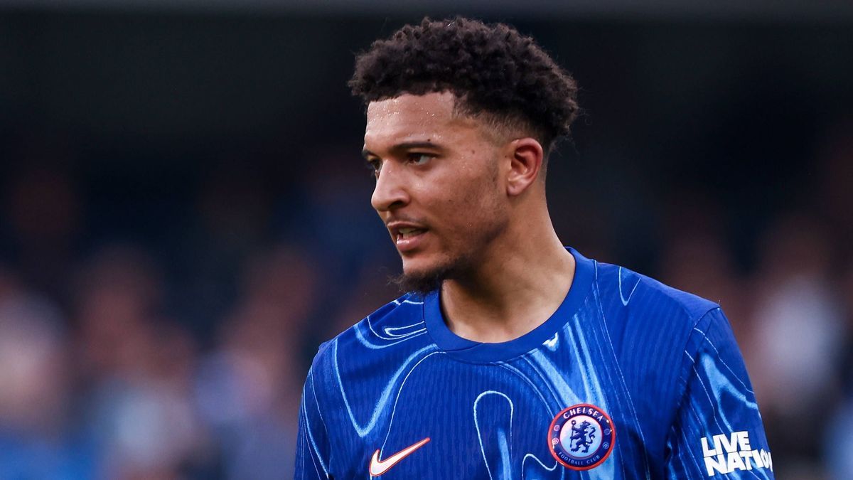 Chelsea v Leicester City Premier League 09 03 2025. Jadon Sancho of Chelsea during the Premier League match between Chelsea and Leicester City at Stamford Bridge, London, England on 9 March 2025. L...