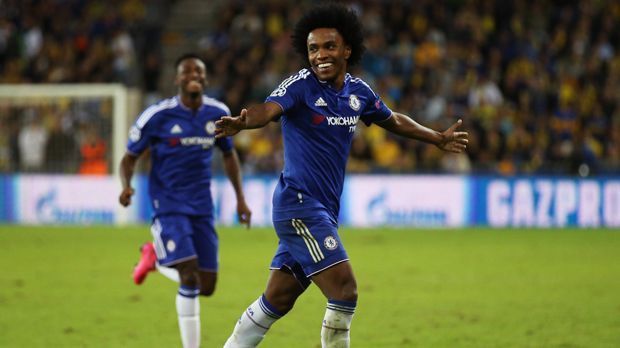 
                <strong>Willian (FC Chelsea)</strong><br>
                Willian - FC Chelsea. Der rechte Flügel von Chelsea trotzt dem Leistungstief seiner Mannschaft und ballert den Londoner Klubs fast im Alleingang weiter. Fünf Tore gelingen dem Brasilianer in sechs Spielen. Besonders stark: Willian erzielt drei direkte Freistoß-Tore. 
              