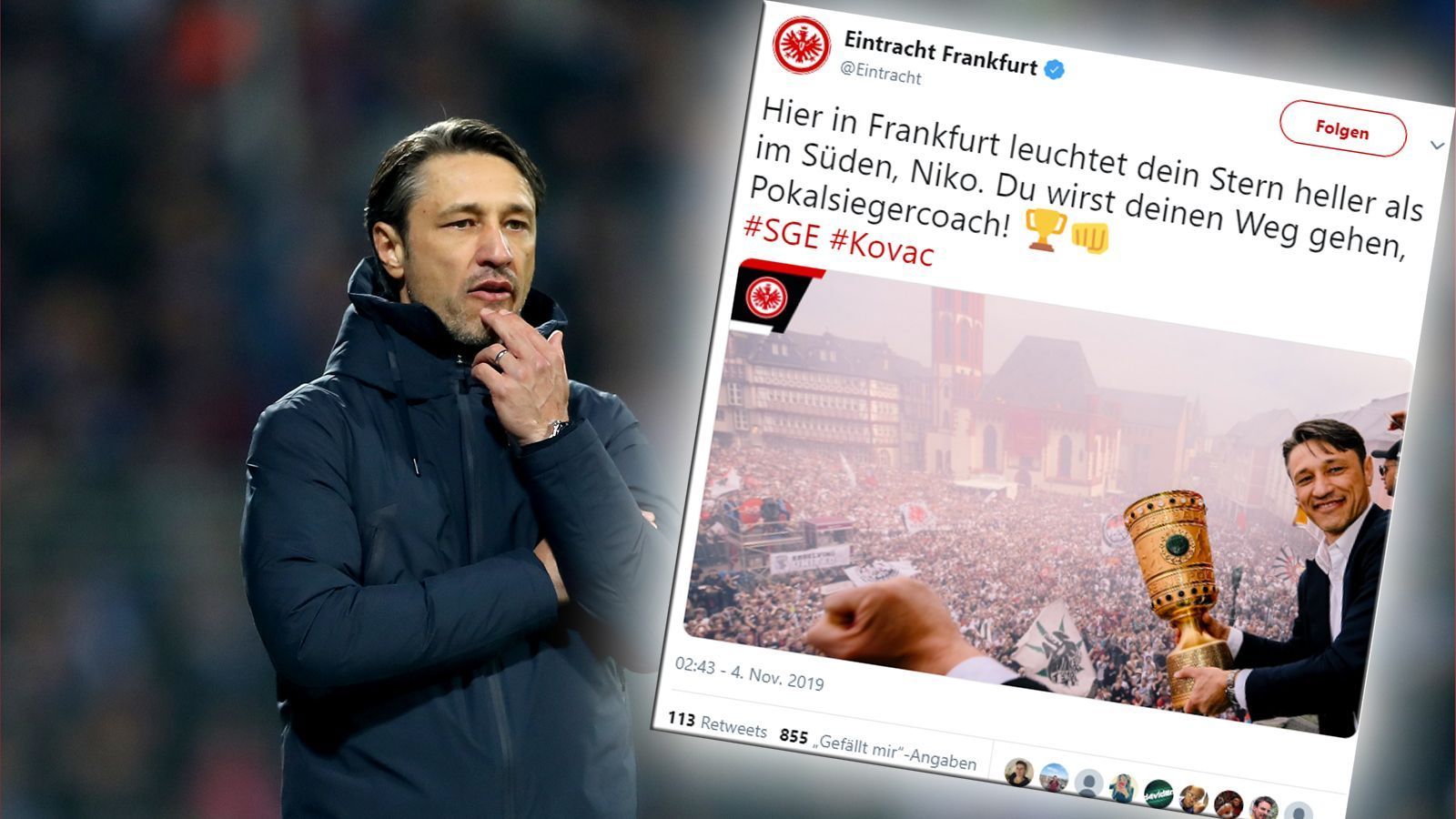 Nach Entlassung Bei FC Bayern: Frankfurt "tröstet" Niko Kovac