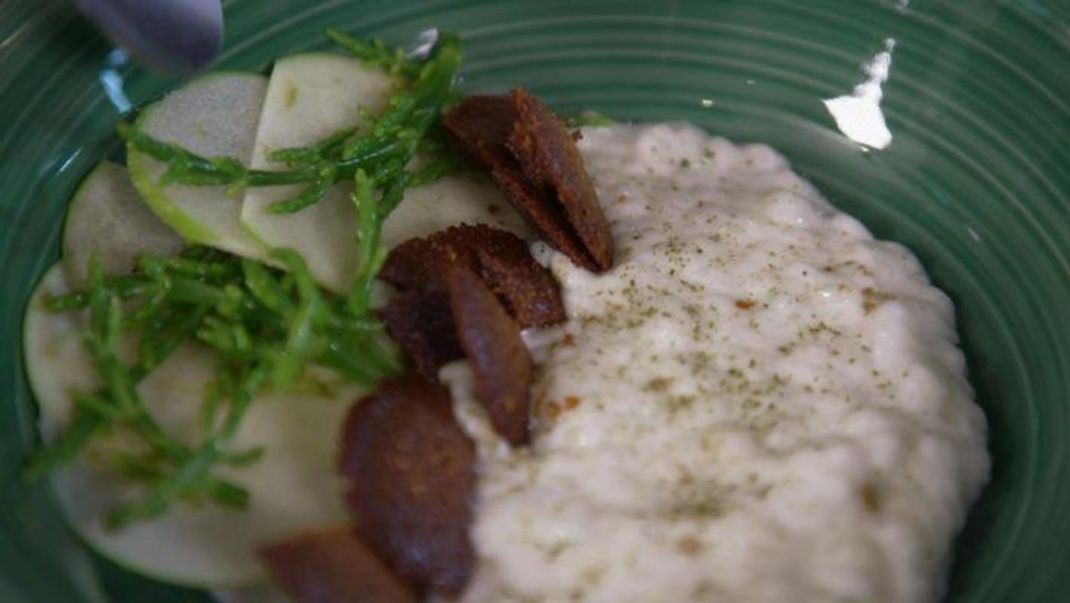 Süß und salzig: das Dessert mit Seespargel.