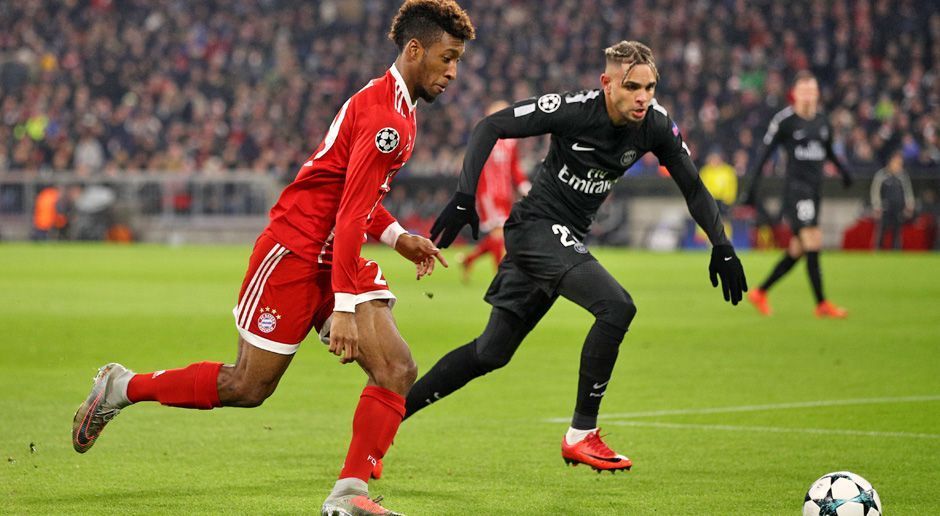 
                <strong>Kingsley Coman</strong><br>
                Nach fünf Minuten mit dem ersten Schuss aufs Tor, sorgt der Franzose auch über die rechte Seite für Offensiv-Power bei den Bayern. Scheut auch gegen PSG keine Übersteiger. Geht nach der Ribery-Auswechslung auf seine gewohnte linke Seite – und blüht direkt auf. Sein starker Einsatz gegen Alves in der 69. Minute und sein Pass auf Tolisso bringt den Bayern das 3:1. ran-Note: 2
              