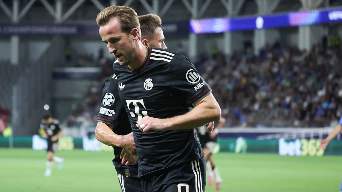 Tor fuer den FC Bayern Munechen durch Harry Kane (Bayern Muenchen 9) zum 1:0, CYP, FC Pafos - FC Bayern Muenchen, Fussball, Champions-League, 2. Spieltag, Saison 2025 2026, 30.09.2025 CYP, FC Pafos...