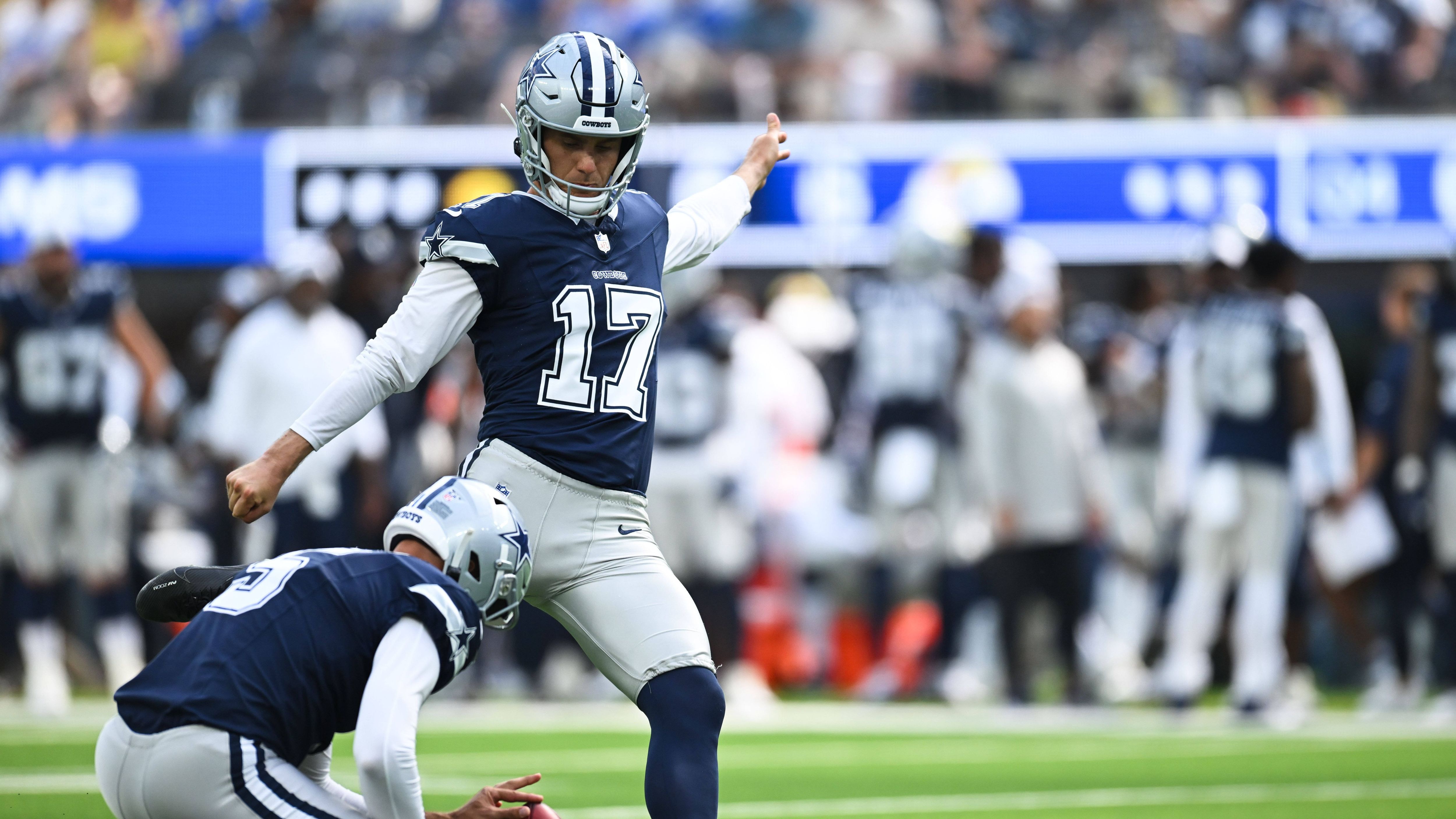 <strong>Kicker: Brandon Aubrey (Dallas Cowboys)</strong> <br>Kein Kicker erzielte vergangene Saison mehr Punkte als Brandon Aubrey. Die Cowboys vertrauen ihm aus jeder Lebenslage - und das bisher aus gutem Grund. Trotzdem werden aktuell drei Kicker vor ihm gewählt.&nbsp;