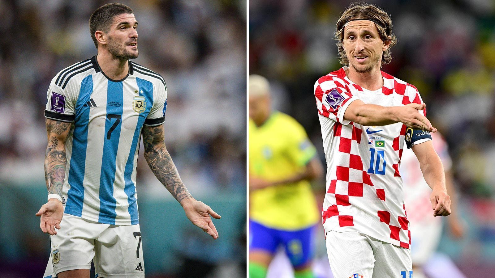 
                <strong>Zentrales Mittelfeld: Rodrigo de Paul vs. Luka Modric</strong><br>
                Eigentlich besteht de Pauls Hauptaufgabe darin, Lionel Messi den Rücken freizuhalten. Gegen Kroatien wird er sich voraussichtlich aber mehr um seinen Gegenspieler Modric kümmern müssen. Doch gegen den Zauberfuß von Real Madrid wird das keineswegs ein Kinderspiel. Modric ist das Herzstück der Kroaten und wird wie immer dem Spiel seinen Stempel aufdrücken. Daher: Punkt für Kroatien - 4:4.
              