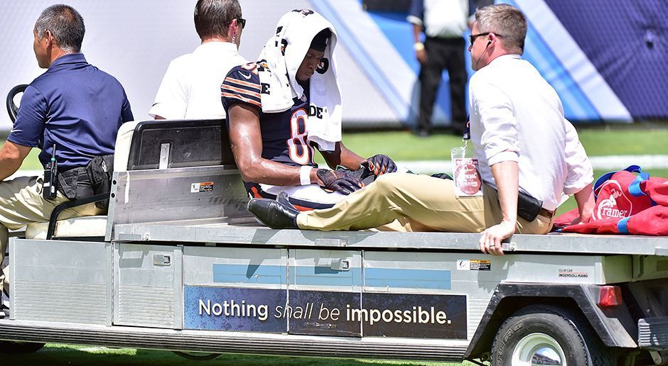 
                <strong>Cameron Meredith (Chicago Bears)</strong><br>
                Die erste Diagnose bei Cameron Meredith von den Chicago Bears ist niederschmetternd: Kreuzbandriss! Damit fällt Meredith wohl die gesamte Saison aus und die Bears verlieren ihren besten Receiver.
              