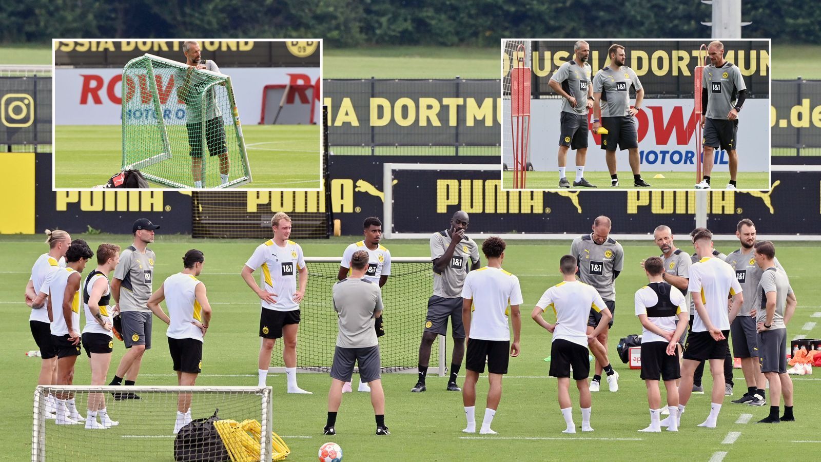 
                <strong>Borussia Dortmund: So lief das erste Training unter Marco Rose</strong><br>
                Bei Borussia Dortmund begann am 4. Juli 2021 eine neue Ära - jene von Trainer Marco Rose, der seine erste Einheit beim Revierklub leitete. ran.de zeigt, wie der Rose-Einstand verlief.
              