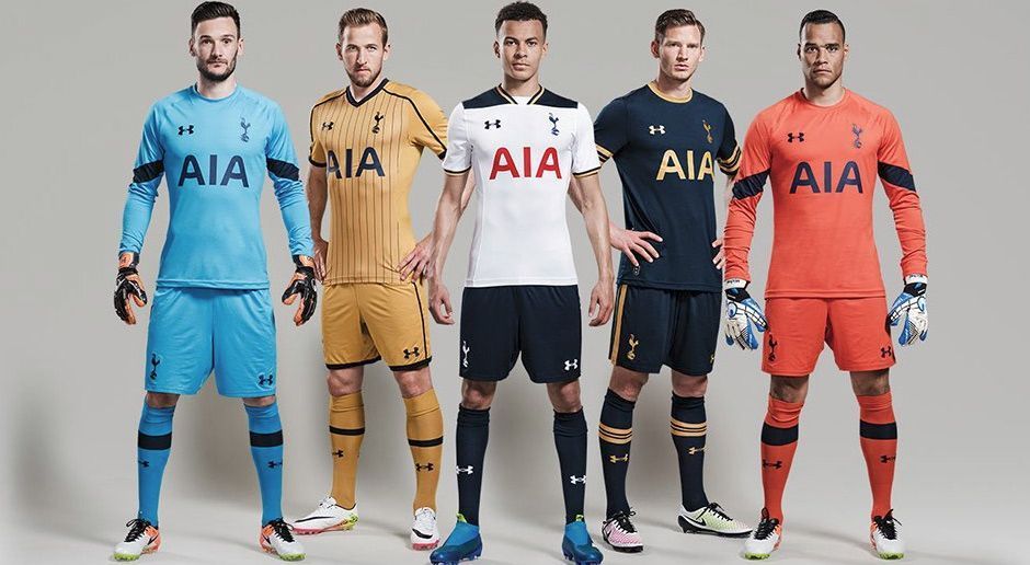 
                <strong>Tottenham Hotspur</strong><br>
                Von weiß über blau bis gold - die Spurs werden in der Saison 2016/17 sicher kein Problem mit der Trikotfarbe bekommen. Außerdem ist für jeden Fan und Geschmack etwas dabei. 
              