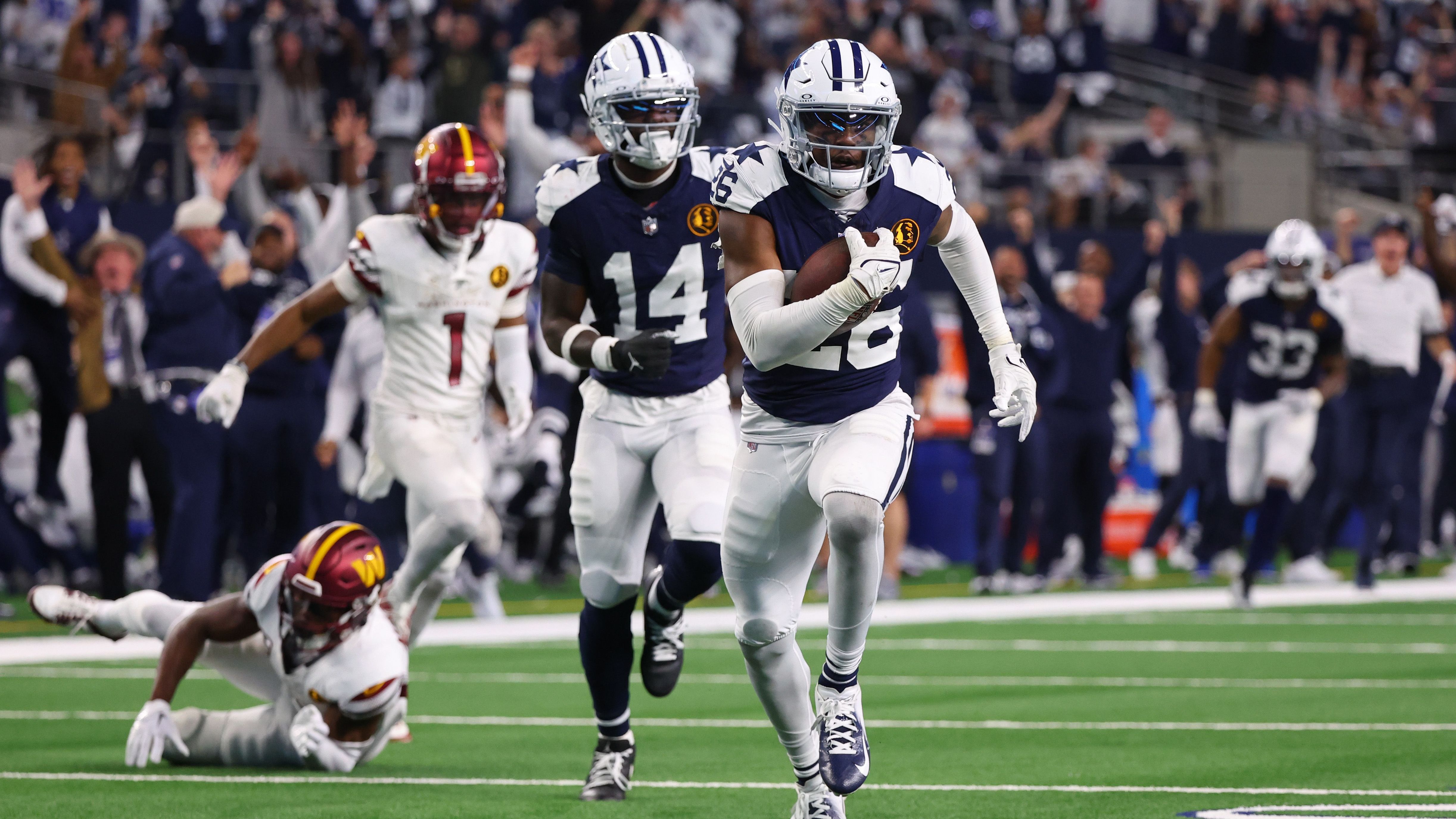 <strong>Dallas Cowboys</strong><br>Saison 2023<br>Am 23.11.2023 im Spiel gegen die Washington Commanders<br>Endergebnis: 45-10