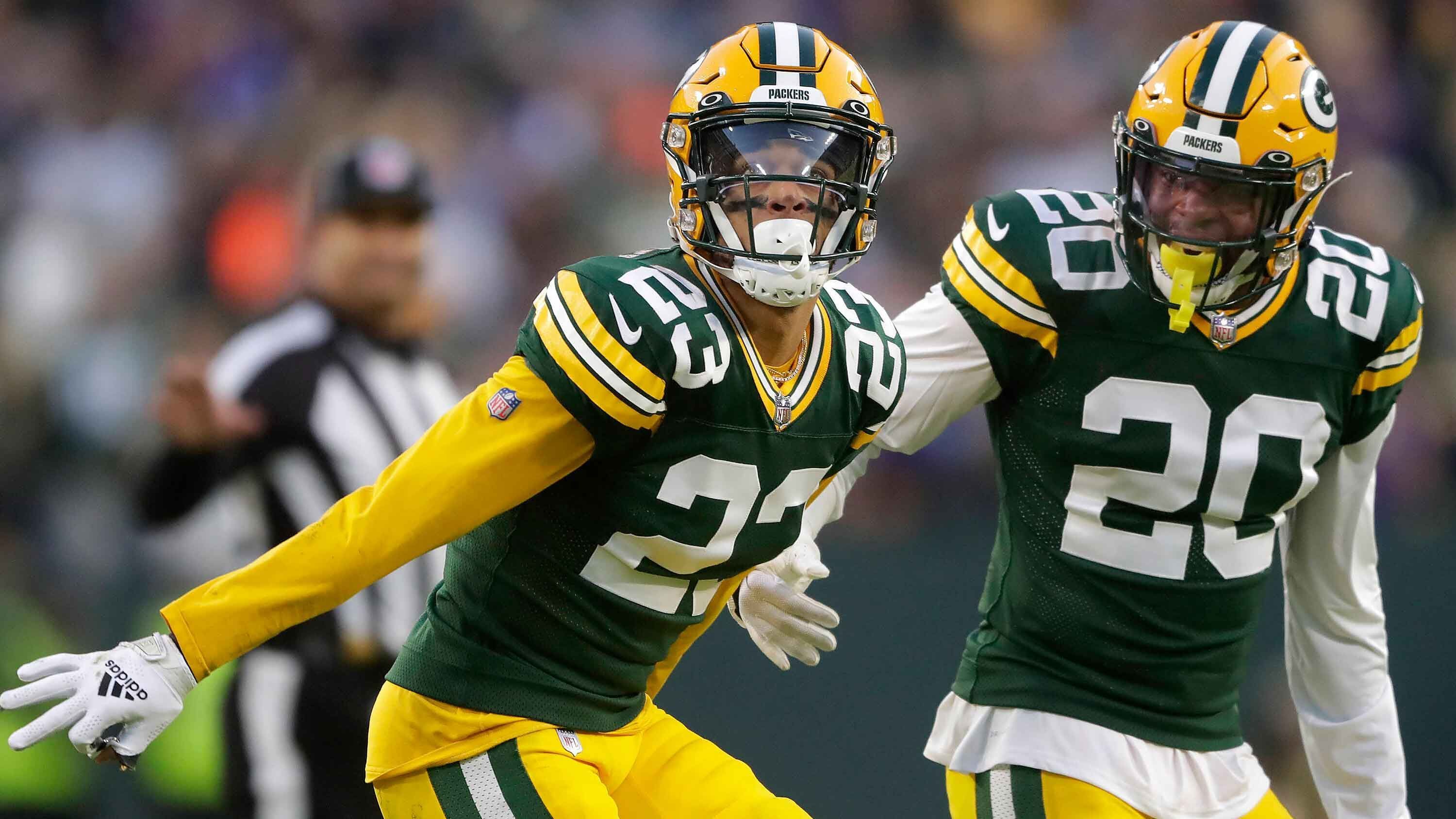 
                <strong>Platz 13: Green Bay Packers</strong><br>
                &#x2022; Cornerback-Starter: Jaire Alexander, Rasul Douglas<br>&#x2022; Cornerback-Backups: Eric Stokes, Keisean Nixon, Shemar Jean-Charles, Corey Ballentine, Kiondre Thomas, Carrington Valentine<br>&#x2022; Safety-Starter: Rudy Ford, Darnell Savage<br>&#x2022; Safety-Backups: Jonathan Owens, Tarvarius Moore, Dallin Leavitt, Anthony Johnson Jr.<br>Das Flaggschiff der Defense der Green Bay Packers ist noch immer Cornerback Jaire Alexander. Doch auch Rasul Douglas hatte eine ordentliche Saison 2022. Wenn die beiden Safeties Darnell Savage und Rudy Ford den Entwicklungsschritt machen, den alle von ihnen erwarten, dann werden die Packers durch die Luft schwer zu knacken sein.
              