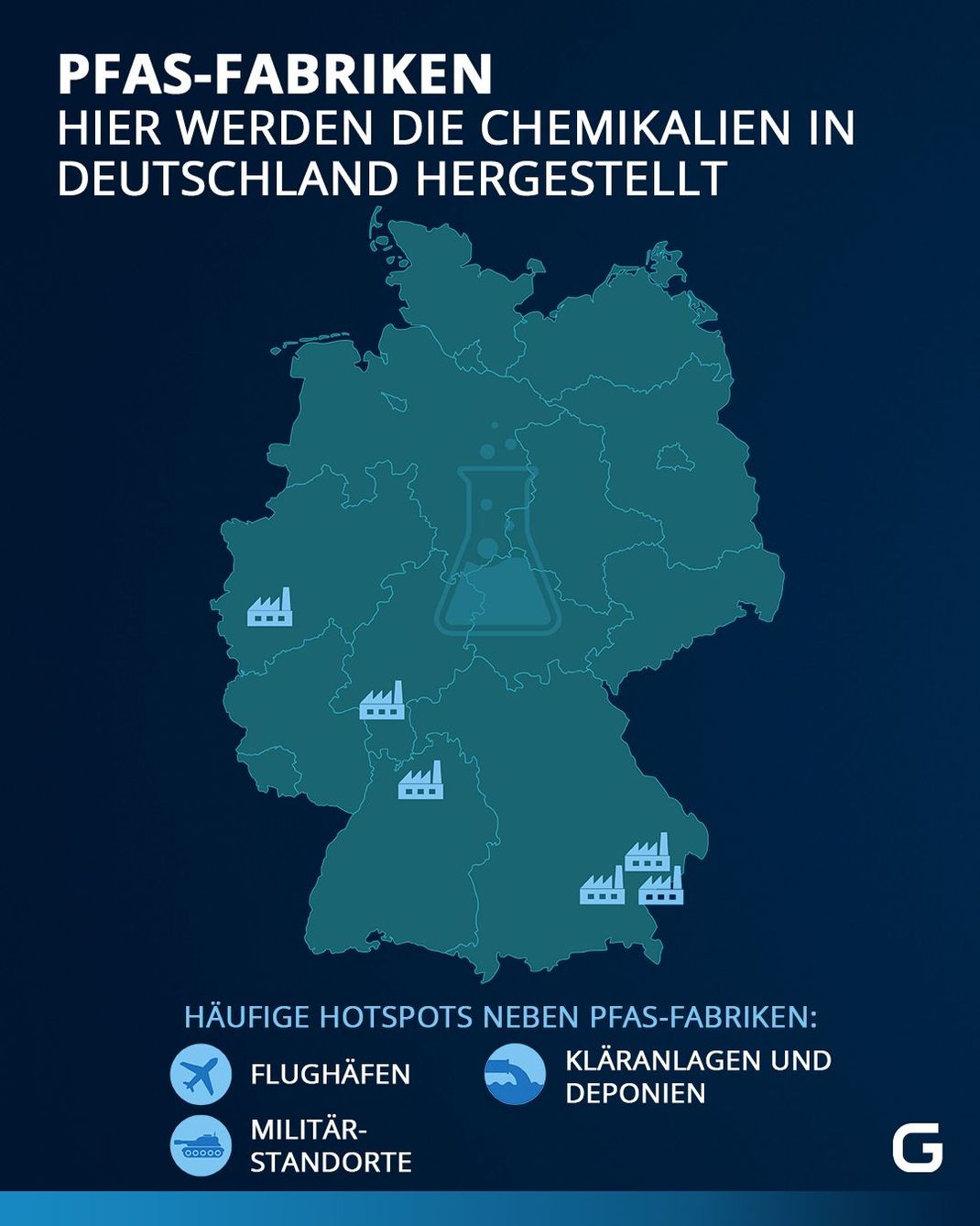 Hier werden PFAS in Deutschland hergestellt. 