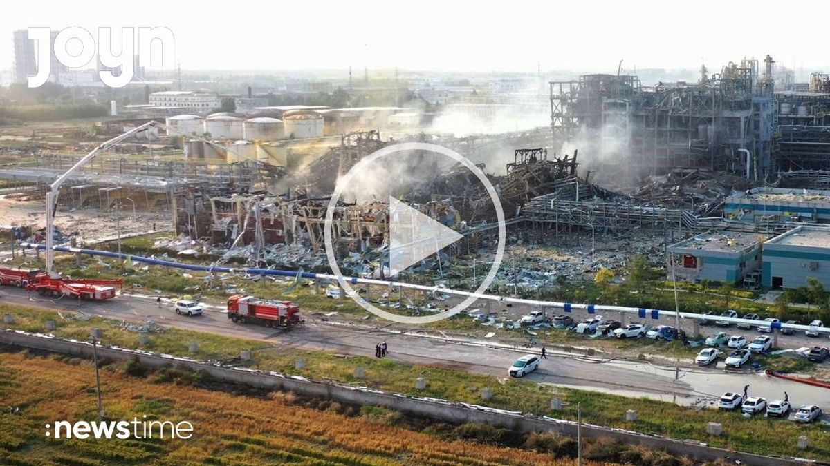 China: Riesige Explosion in Chemiefabrik