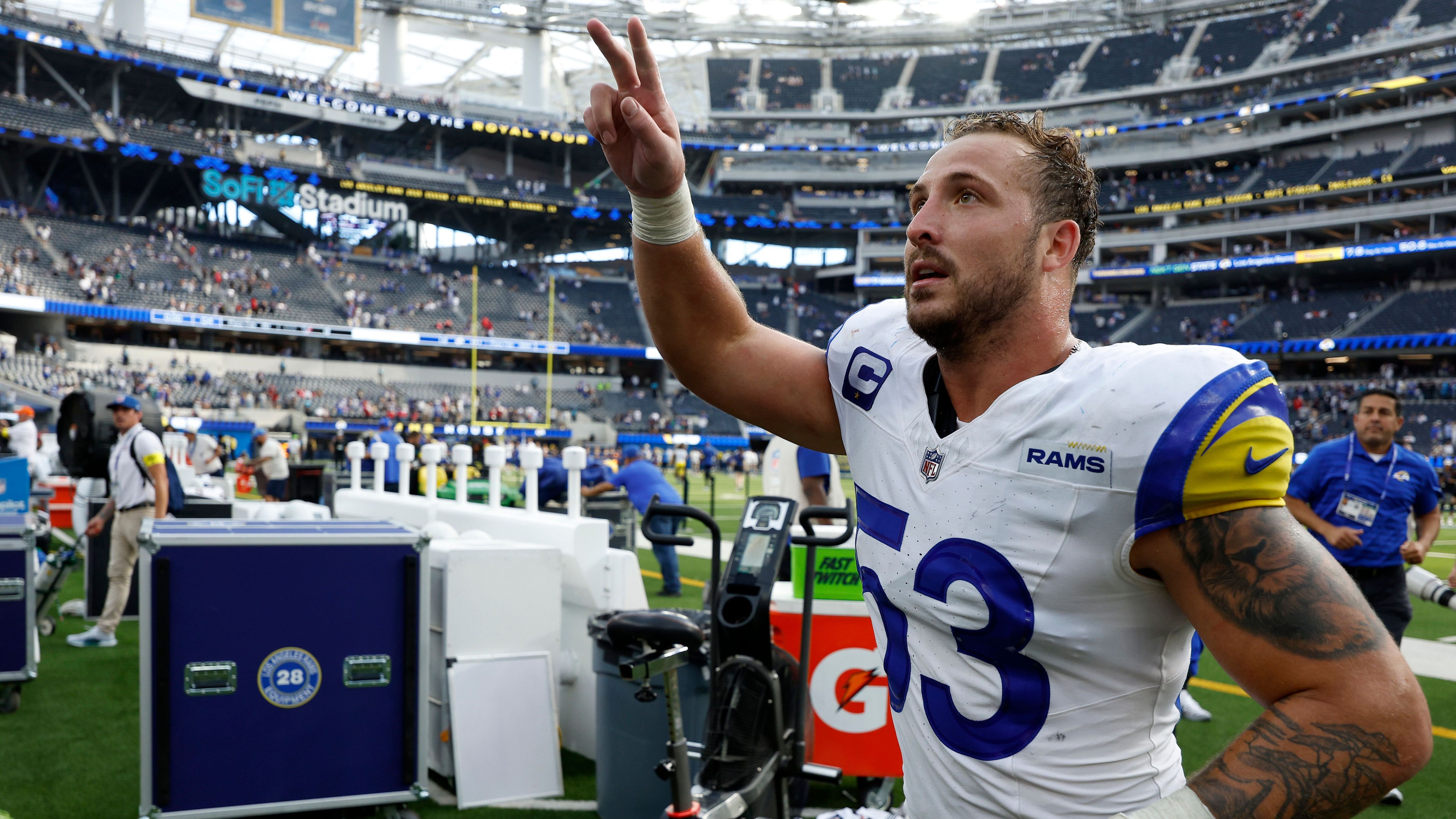 <strong>NFC Defense: Nate Landman (LB, Los Angeles Rams)</strong> <br>10 Tackles,&nbsp;1 Forced Fumble