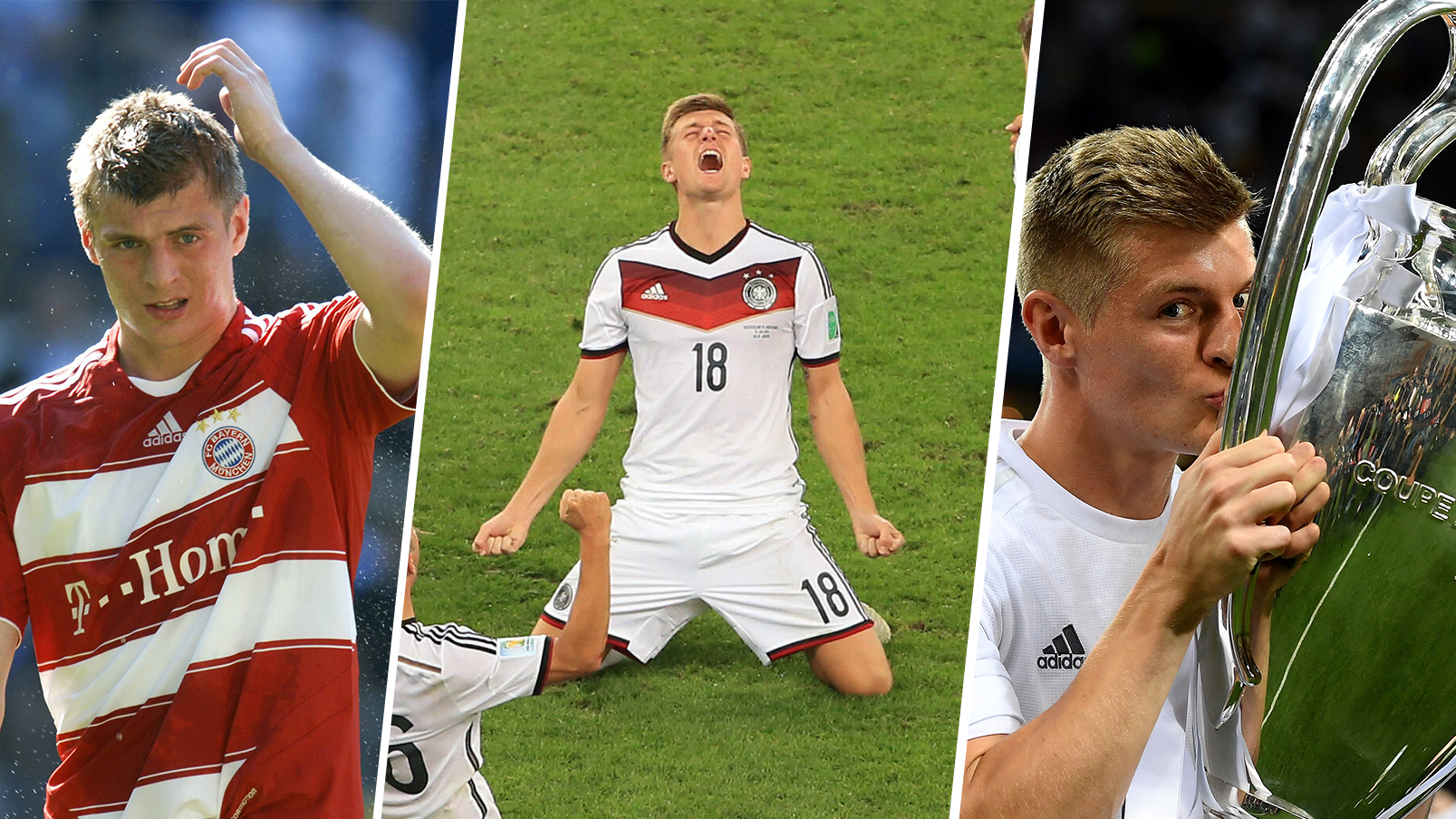 <strong>Toni Kroos: Seine Karriere in Bildern</strong><br>Es ist amtlich! Toni Kroos wird seine aktive Karriere nach der Europameisterschaft beenden. <strong><em>ran</em></strong> blickt auf eine große Karriere zurück.