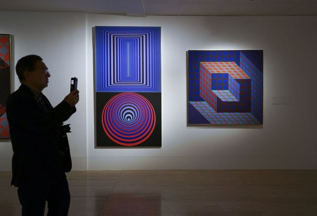 Ausstellung von Victor Vasarely, einem der Hauptvertreter der "Op-Art", in Madrid.