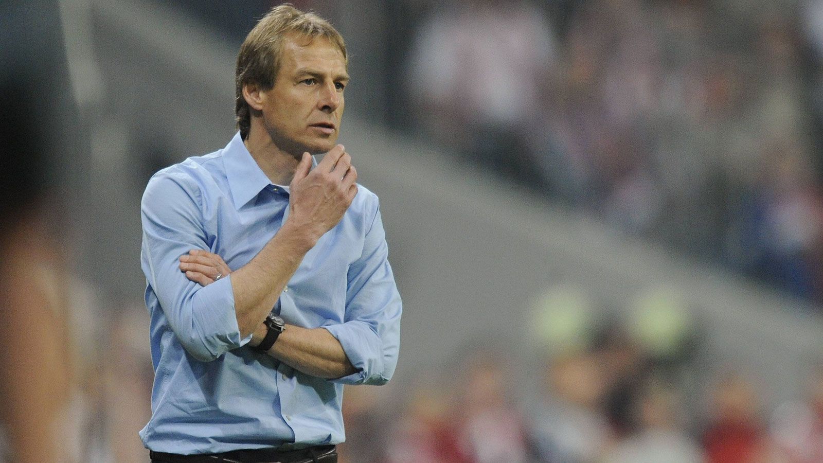 
                <strong>Jürgen Klinsmann</strong><br>
                &#x2022; Bayern-Trainer von Juli 2008 bis April 2009<br>&#x2022; Tage im Amt: 300<br>&#x2022; Bilanz der ersten sechs Spiele: vier Siege, zwei Remis<br>
              