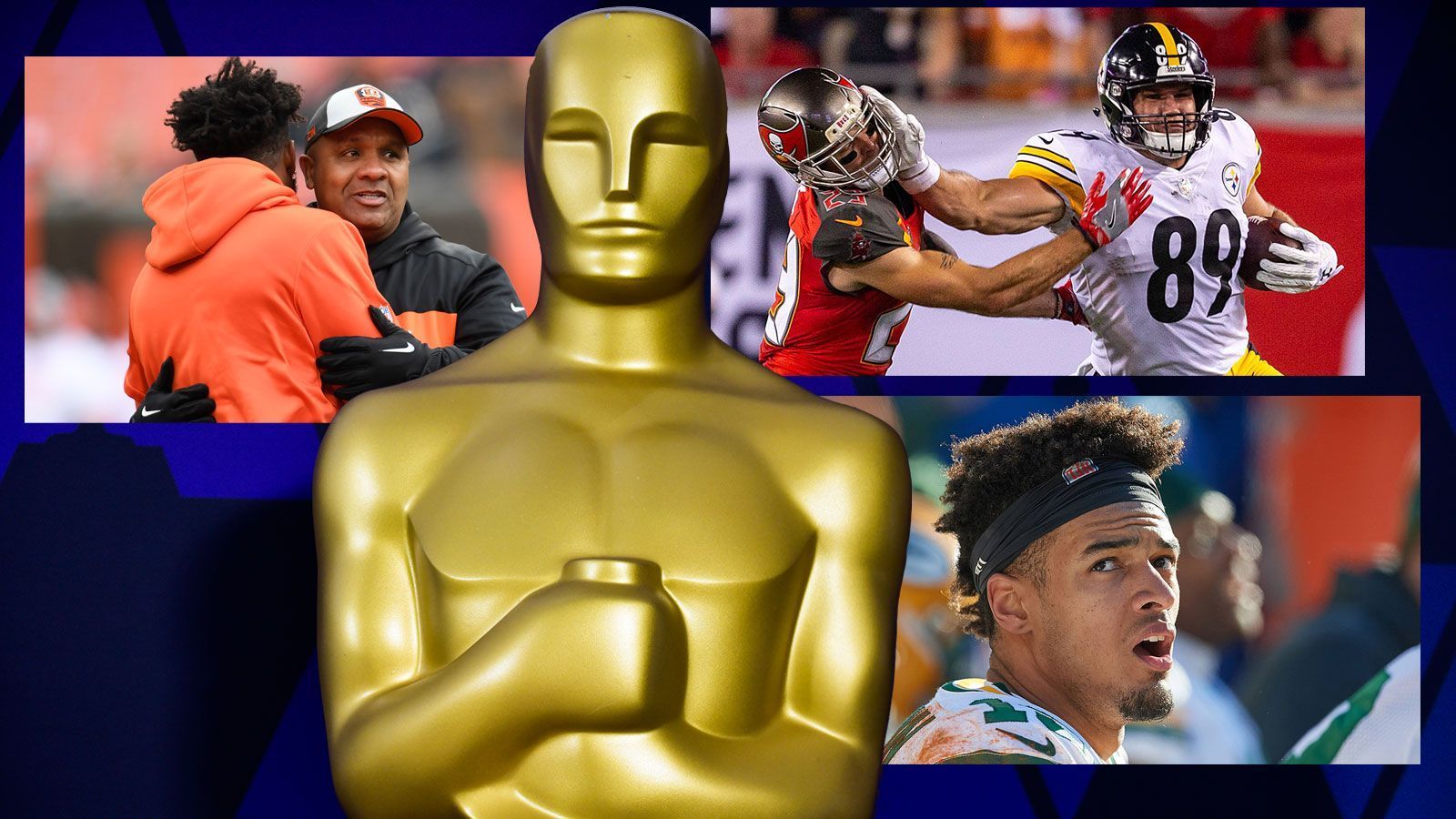 
                <strong>ran-Oscarverleihung zur NFL-Saison 2018</strong><br>
                "And the Oscar goes to ..." - nachdem die Schauspielbranche ihre Besten zum 91. Mal mit den begehrten Goldjungen bedacht hat, sind nun auch die NFL-Stars dran. Wer hat sich in der Saison 2018 auf besondere Weise hervorgetan? Darüber hat auch die vielköpfige ran-Jury debattiert, nun präsentieren wir das Ergebnis: Das sind unsere zehn Oscar-Gewinner.
              
