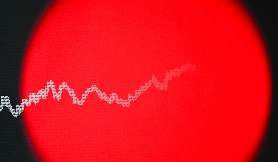 Die Kurve zeigt nach oben an der Frankfurter Börse.