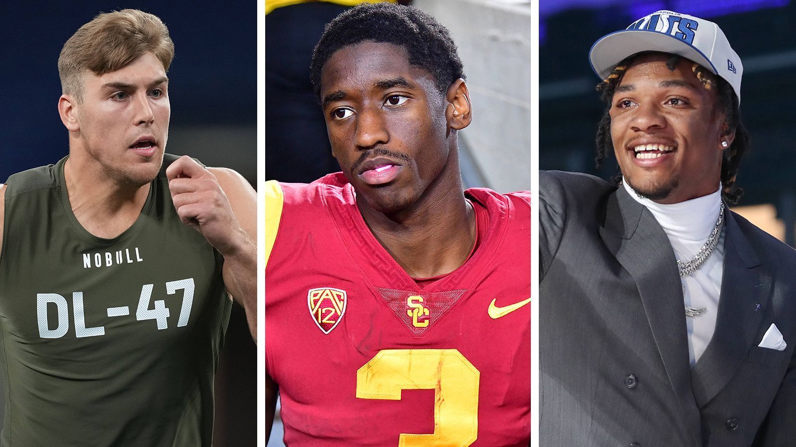 
                <strong>NFL Draft 2023: Die Trikotnummern der Erstrundenpicks</strong><br>
                Schon seit der High School trägt Jordan Addison (M.) die Trikotnummer 3. Der Wide Receiver wurde im NFL Draft 2023 an 23. Stelle von den Minnesota Vikings gepickt. Bei der Franchise wird er ebenfalls mit der Nummer 3 auf dem Trikot auflaufen. ran zeigt, welche Trikotnummern der Erstrundenpicks schon feststehen. (Stand: 20. Mai 2023).
              