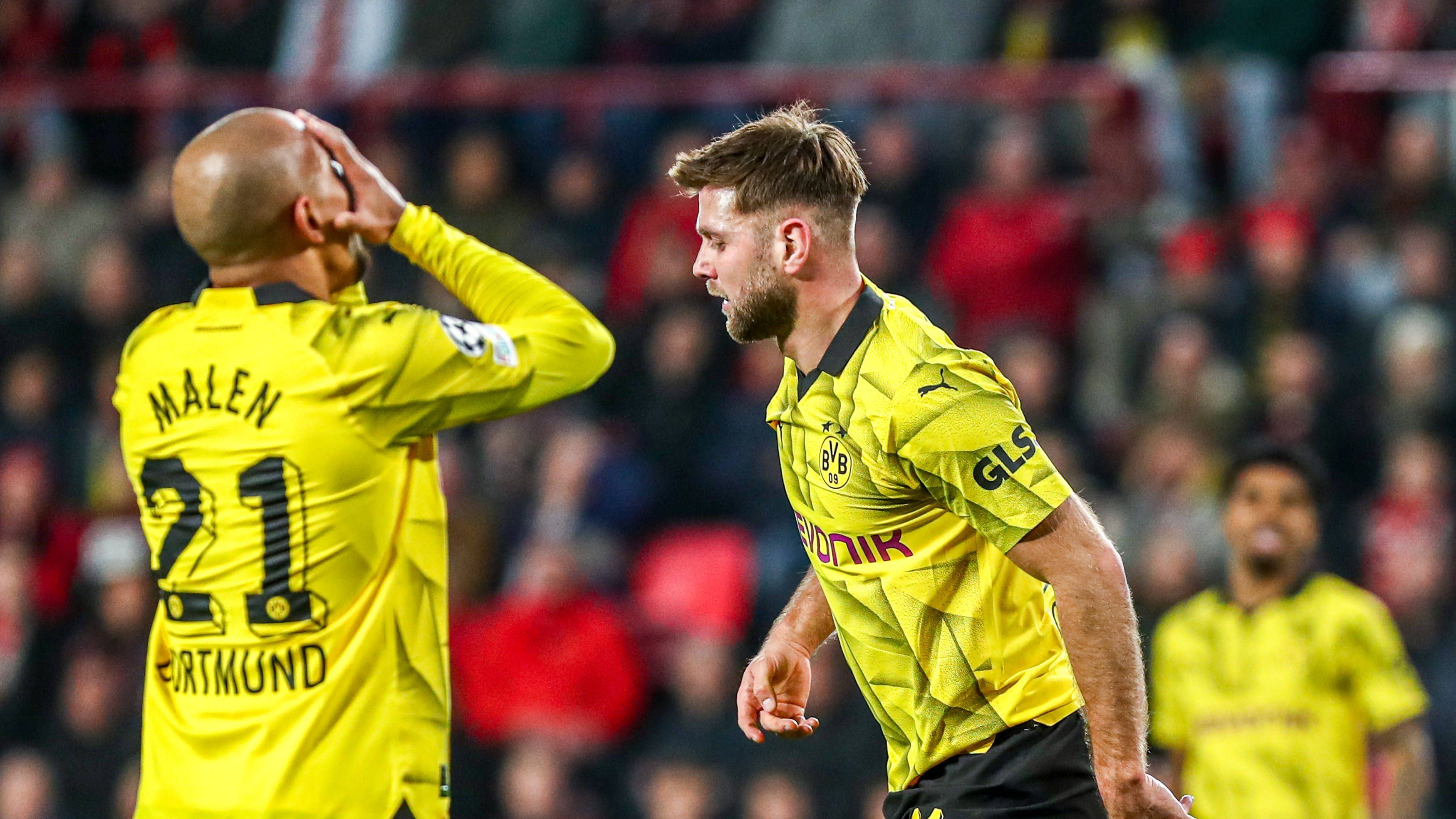 <strong>BVB bei der PSV Eindhoven: Die Noten für Borussia Dortmund</strong><br>Mit einer wenig berauschenden Leistung hat sich Borussia Dortmund im Achtelfinal-Hinspiel der Champions League ein 1:1 bei der PSV Eindhoven erkämpft. Wir haben den BVB benotet.