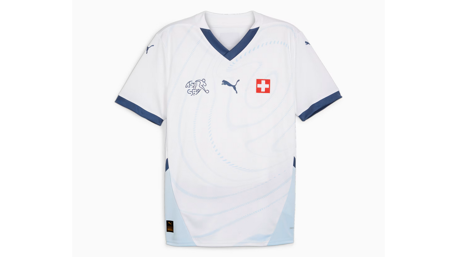 <strong>Platz 19: Schweiz</strong><br>Weißes Trikot, dunkler Kragen, gleicher Ausrüster. Österreich und die Schweiz können in ihren Auswärtstrikots bei der EM das beliebte Spiderman-Meme nachstellen.