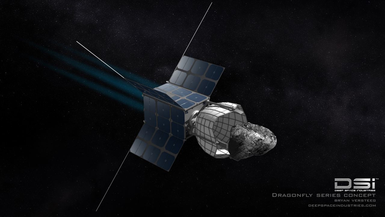 Kleinere Asteroiden könnten eingefangen und von einer Sonde in die  erdnahe Umlaufbahn geschleppt werden, wo man sie dann verwerten kann.
