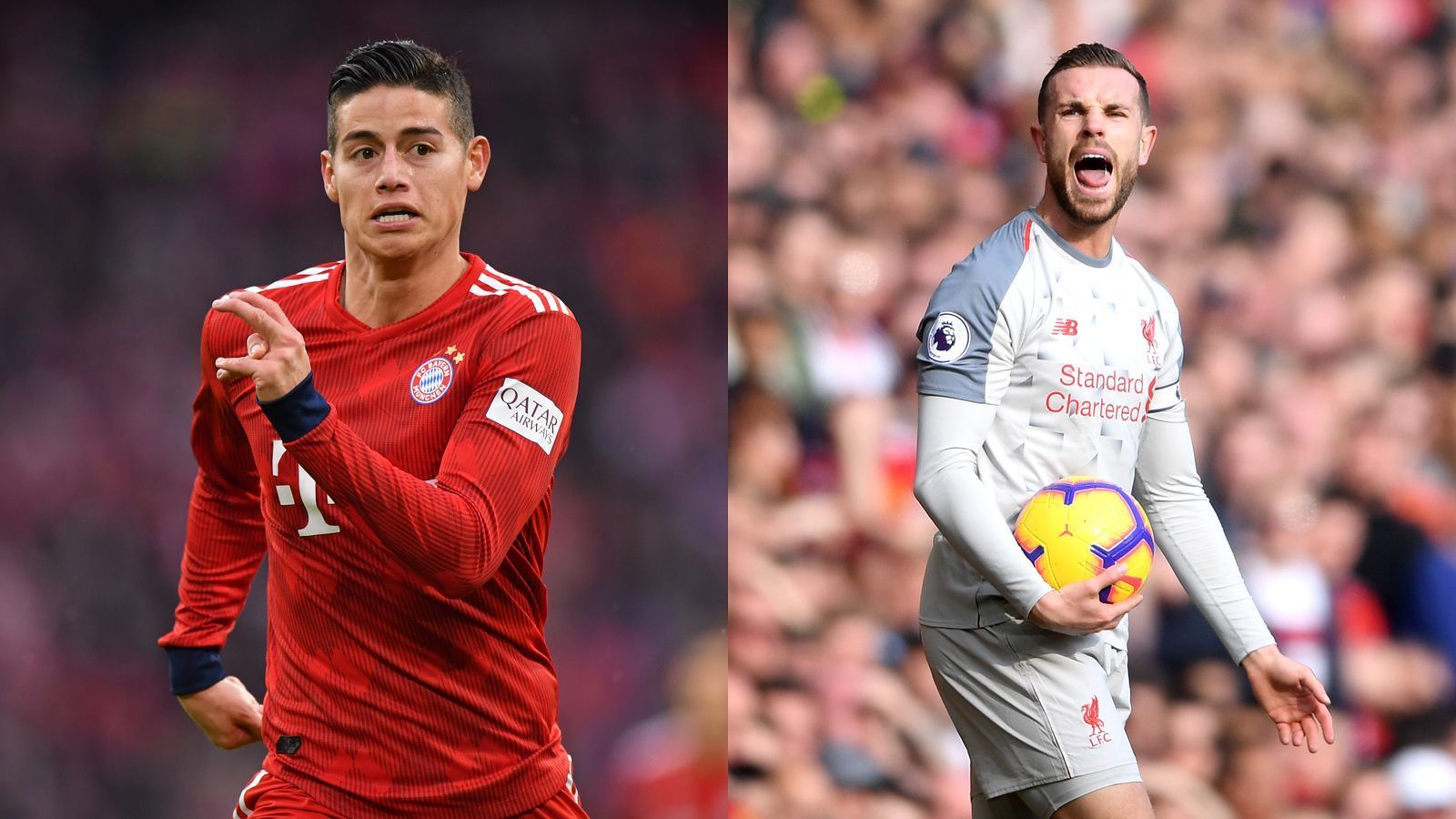 
                <strong>James Rodriguez vs. Jordan Henderson</strong><br>
                Henderson ist der Anführer bei den Reds und kämpft um jeden Ball. Allerdings ist er offensiv limitiert. In 31 Pflichtspielen gelang ihm noch kein Scorerpunkt. James gehört unter Niko Kovac nicht mehr zum unumstrittenen Stammpersonal. An einem guten Tag ist der Kolumbianer aber immer noch weltklasse. Punkt James. Bayern 5:3 Liverpool
              